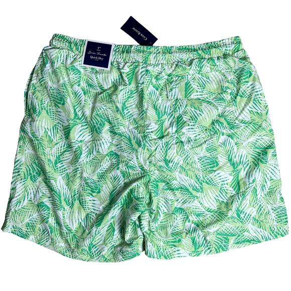 Club Room Mens Tropical Palms Quick-Dry 7" Swim Trunks Pale Green - Large $45 - Picture 2 of 7